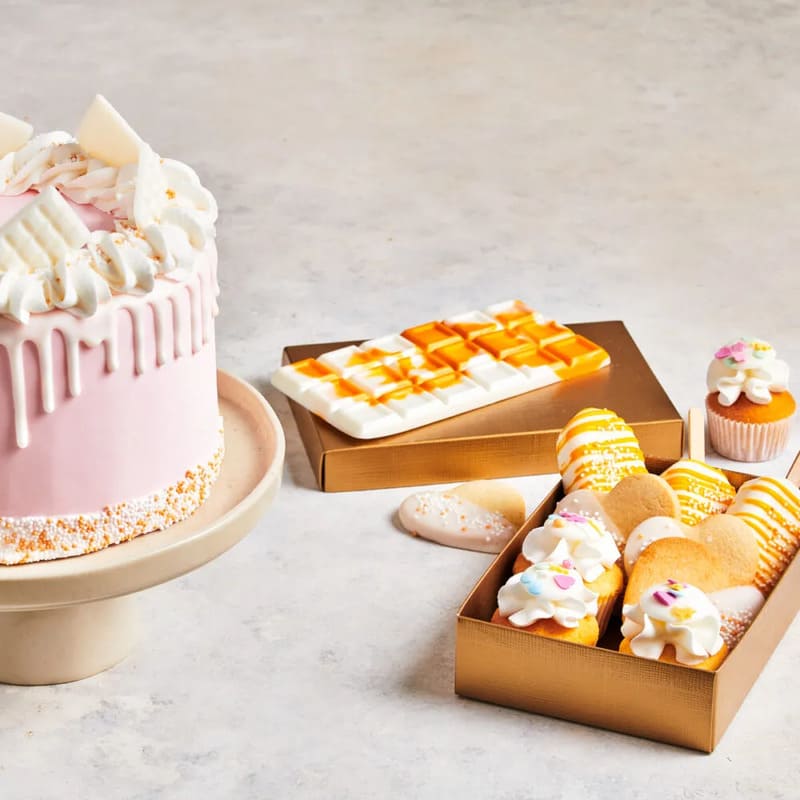 Bílá poleva Snow White - pecky 250 g FunCakes Deco Melts